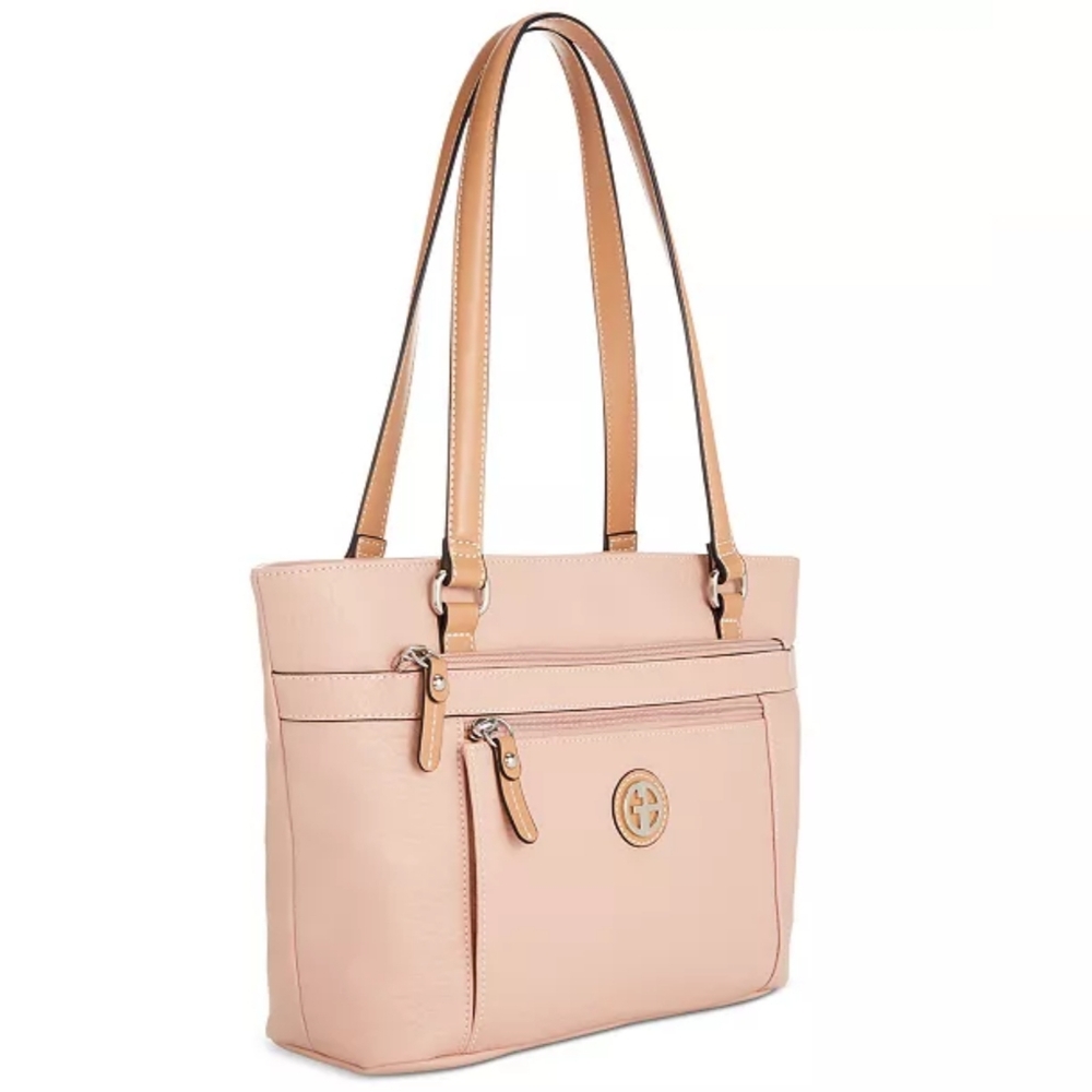 NWT! Giani Bernini, PebbleTote, Blush/Silver